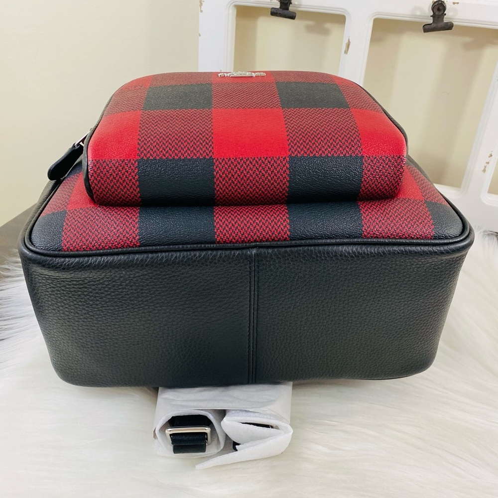 COACH Buffalo Plaid Court Backpack - Picture 6 of 16